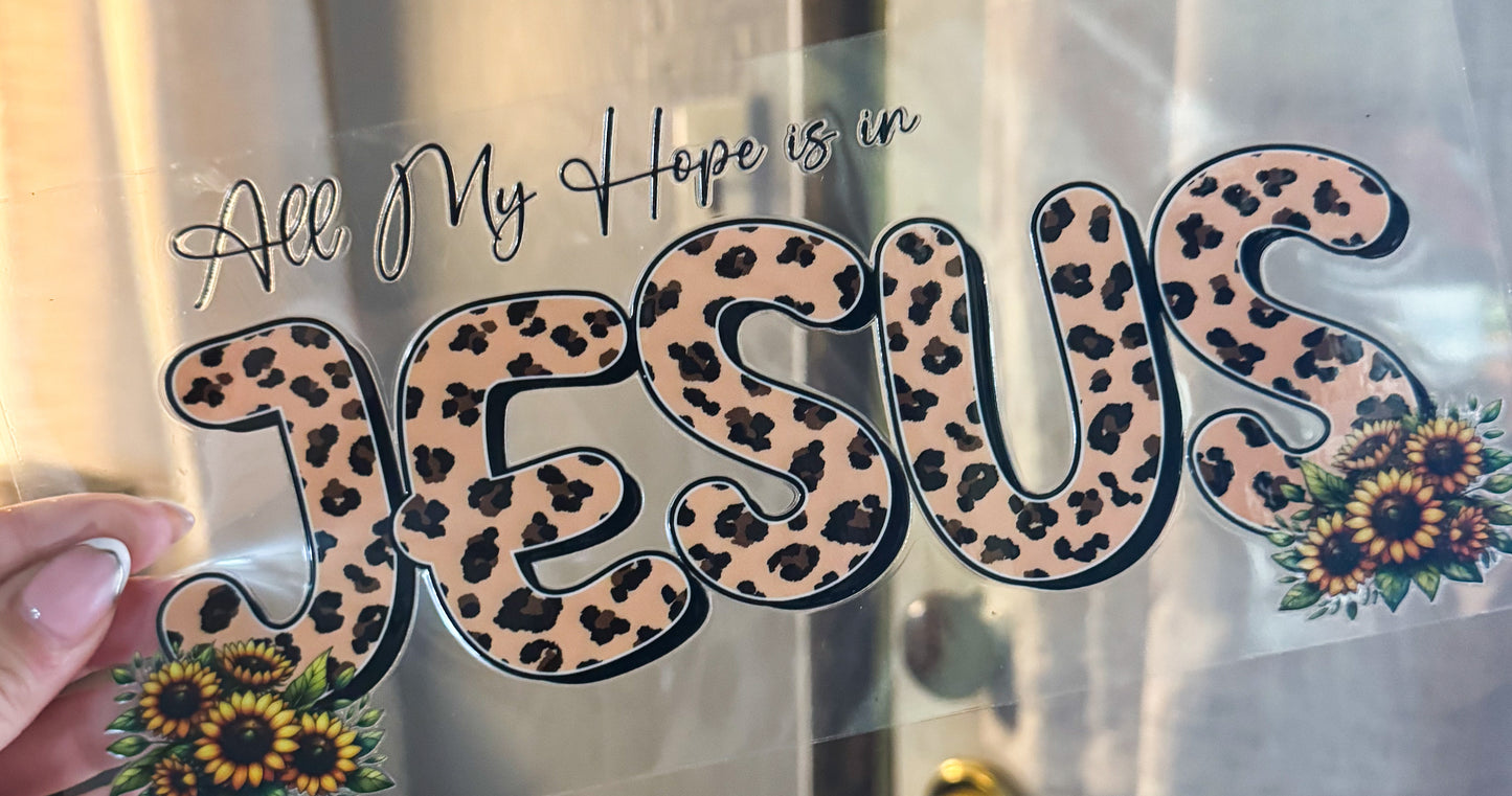 All my hope is in Jesus