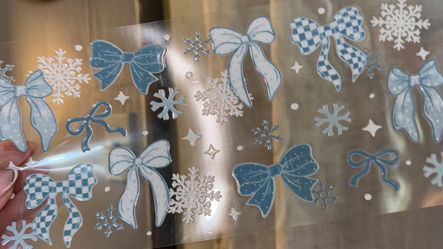 Blue Winter Bows