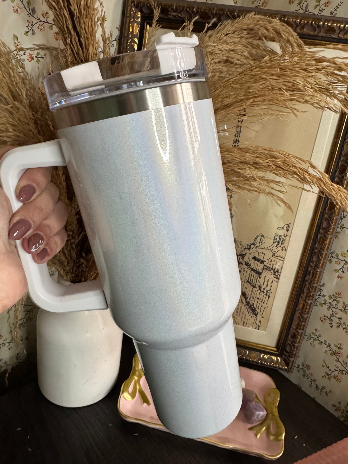 40oz Wrap or Decal Only Stainless Steel White