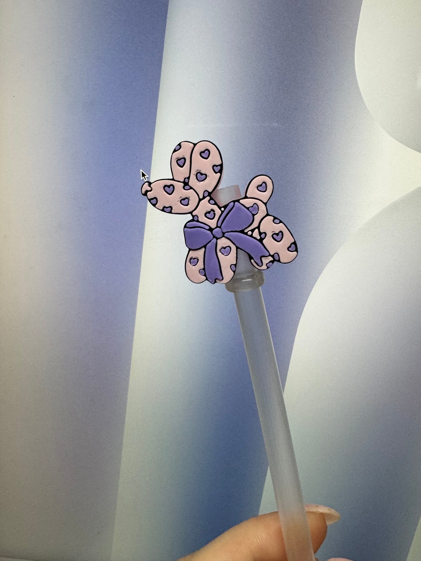 3D Balloon Dog Straw Topper
