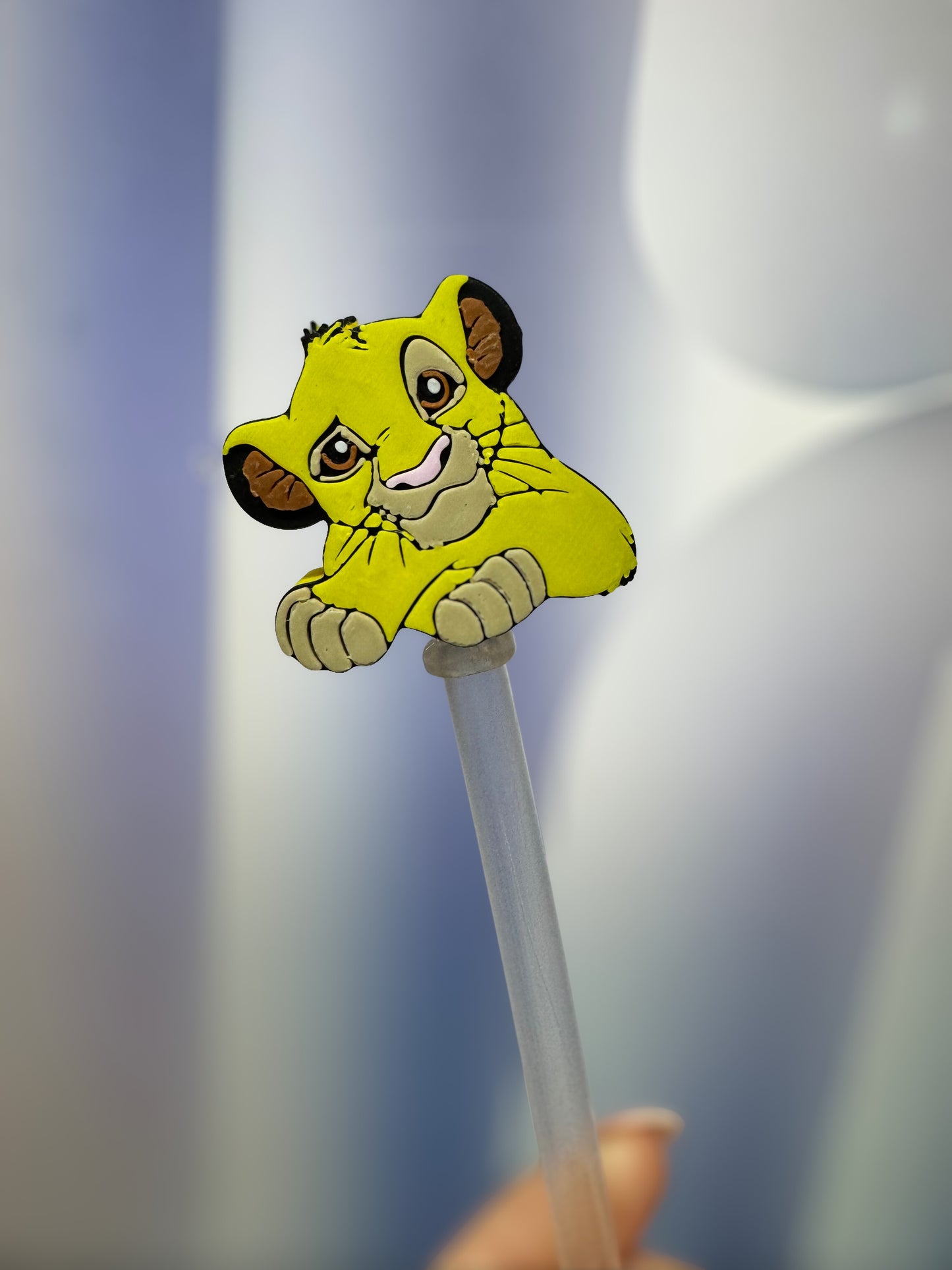 3D Simba Straw Topper