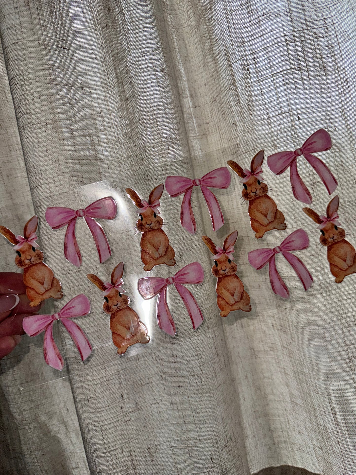 Bunny with pink bows