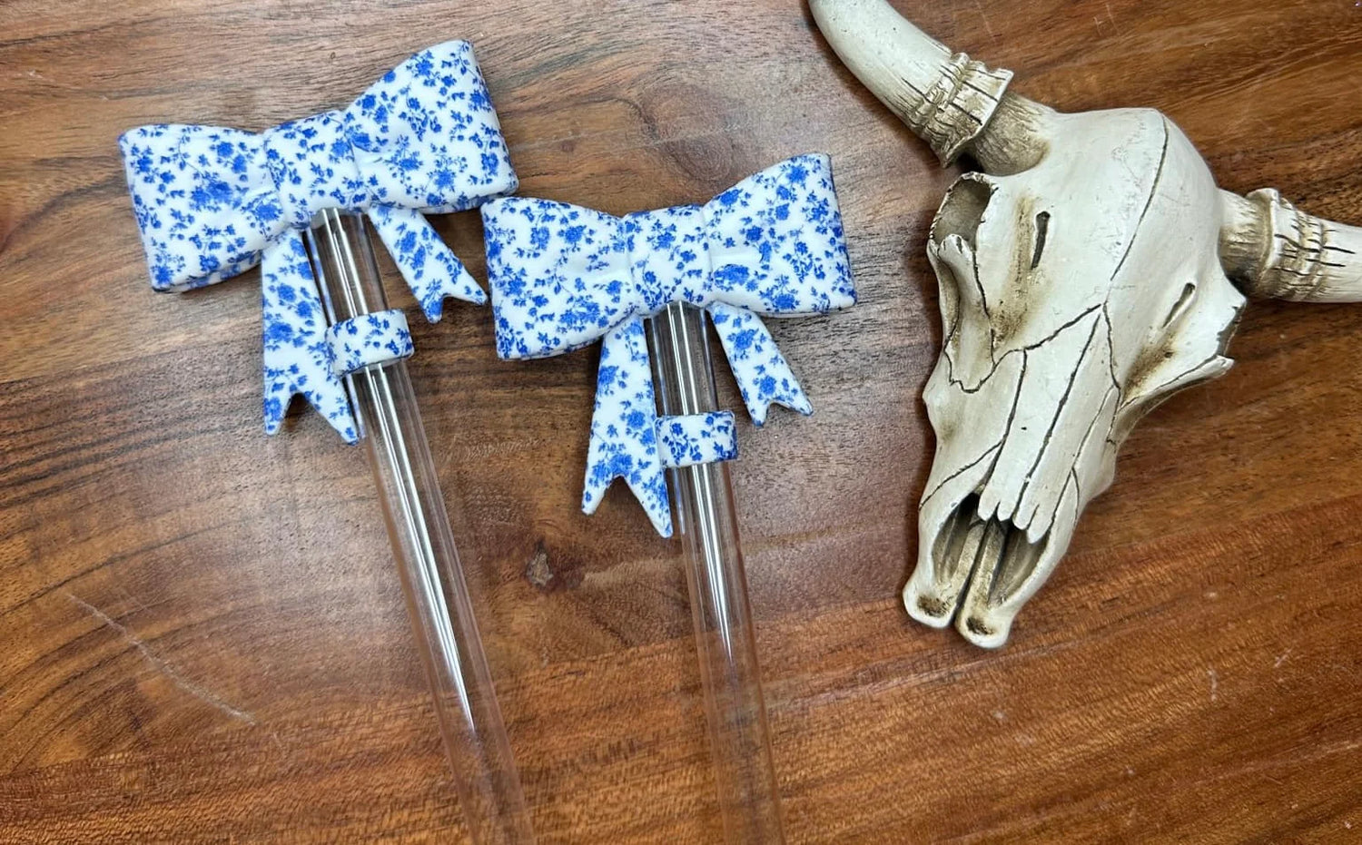 Bow Straw Toppers