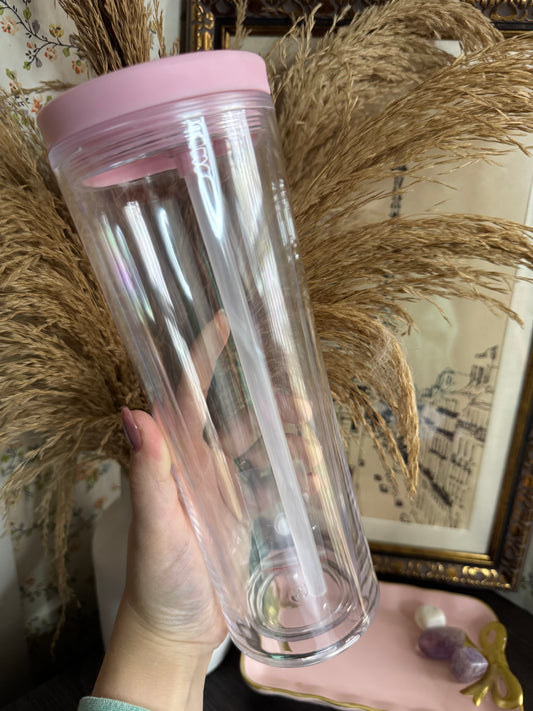 20oz Flip Straw Cup Light Pink
