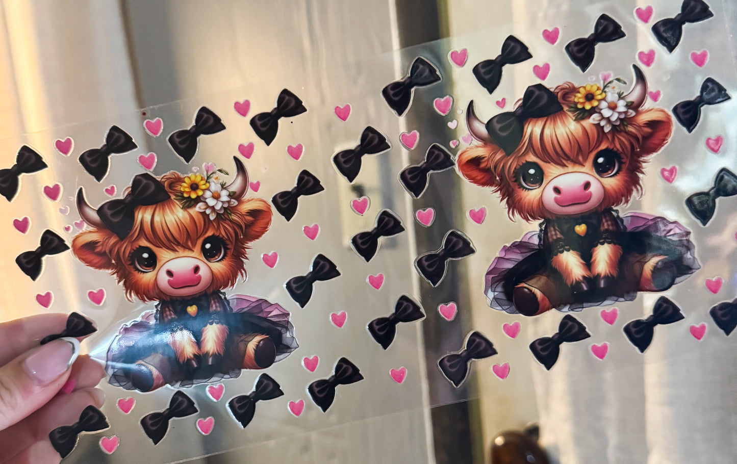 Cow with bow