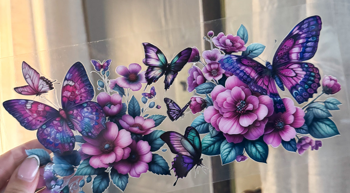 Butterflies and flowers