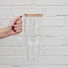 40oz Glass SnowGlobe Tumbler