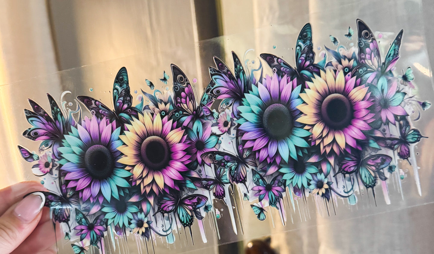 Colored sunflowers
