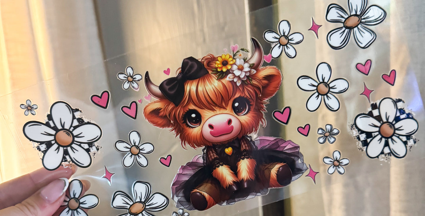Mini Cow with flowers