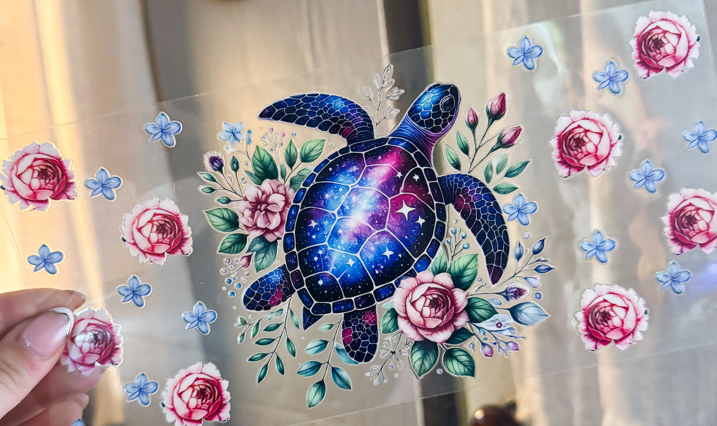 Turtle with flowers