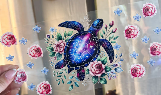Turtle with flowers