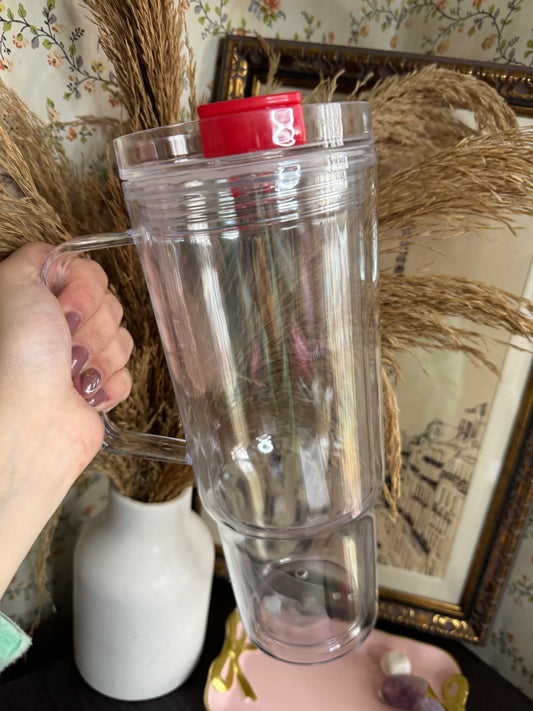 40oz Acrylic Snowglobe Red