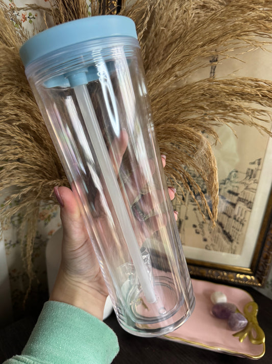 20oz Flip Straw Cup Light Blue
