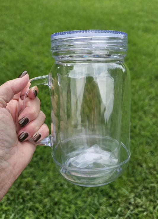 20oz Acrylic Mason Jar SnowGlobe