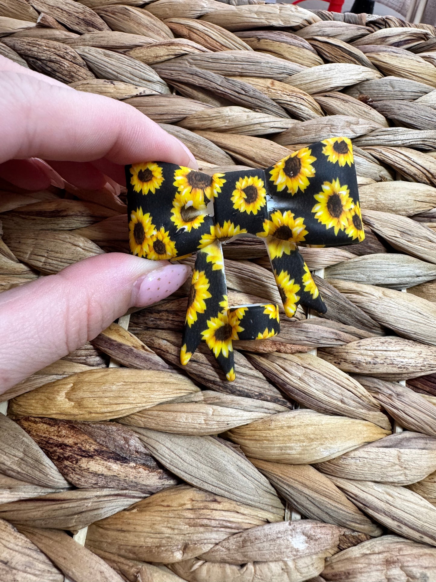 Bow Straw Topper -Sunflower