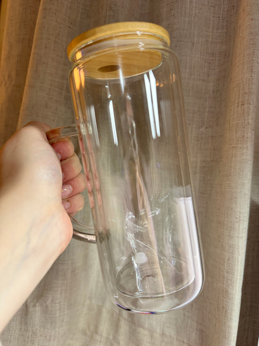 20oz Glass Snow Globe with Handle