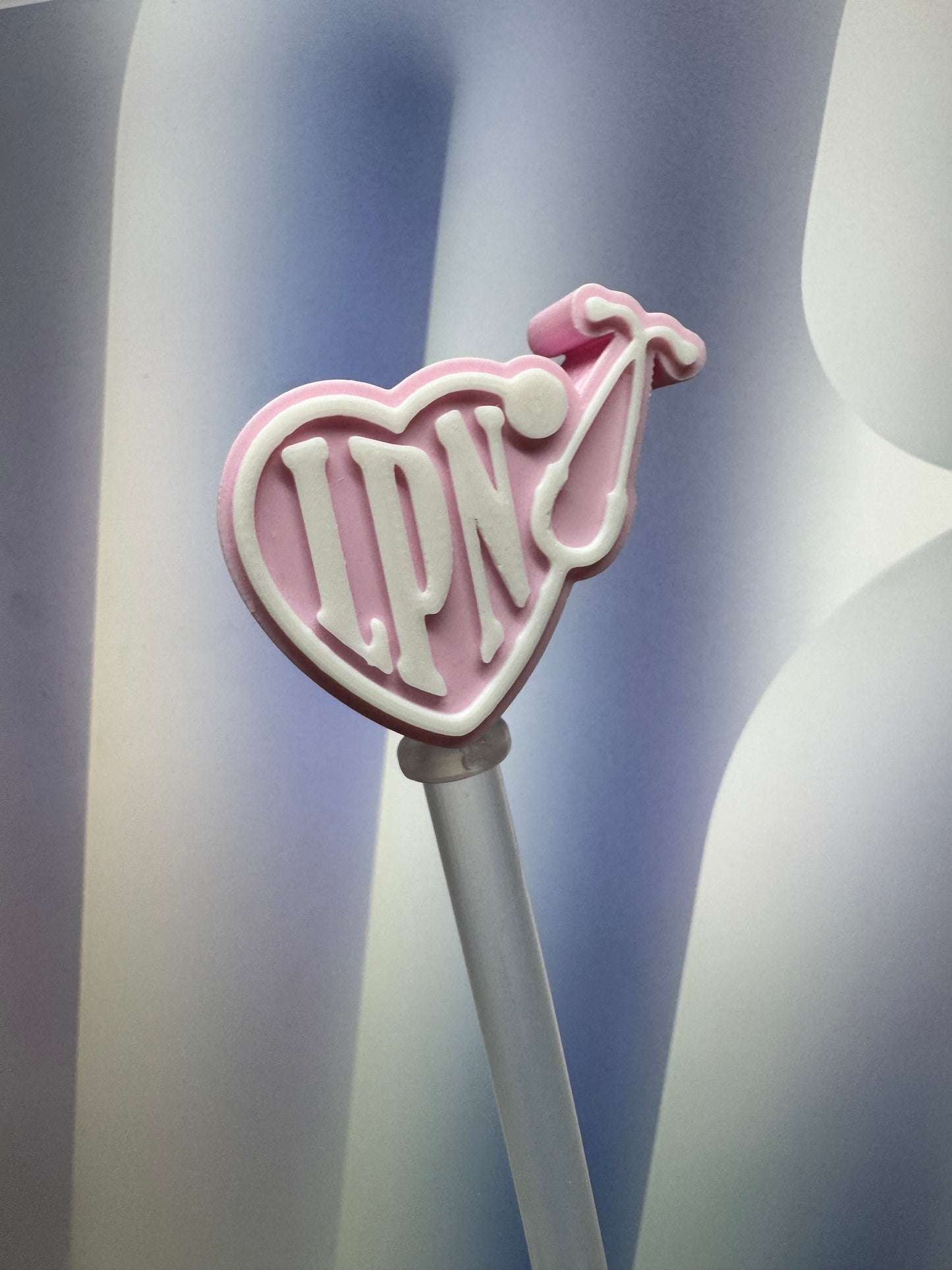 3D LPN Heart Straw Topper