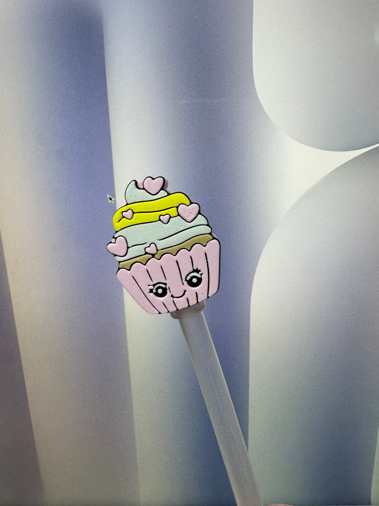 3D Cupcake Straw Topper