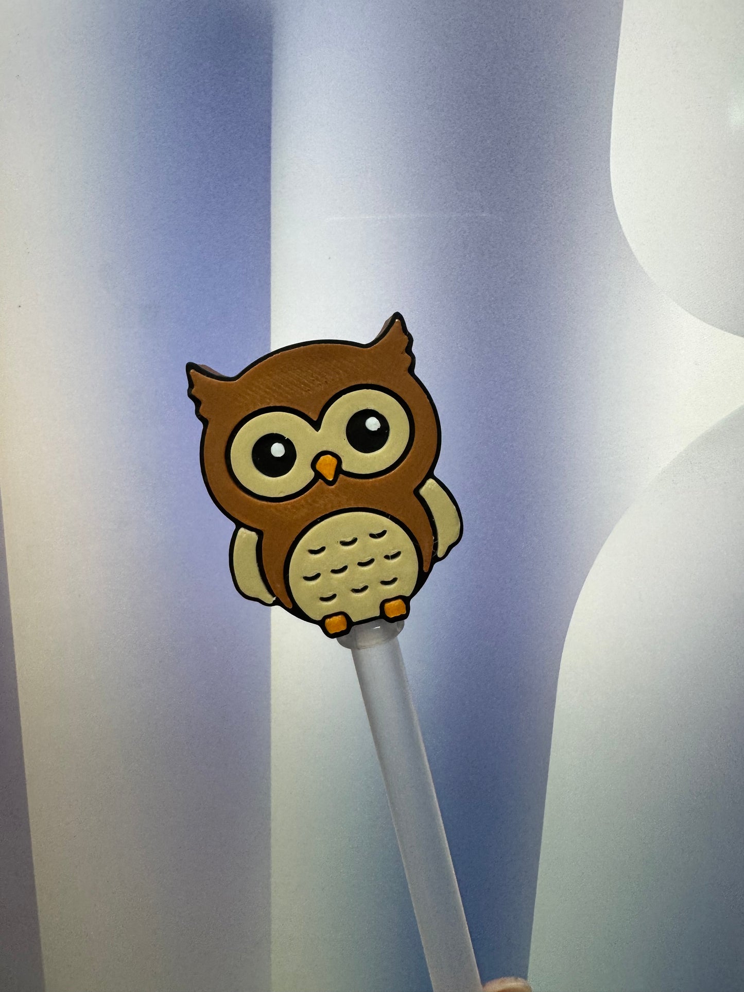 3D Owl Straw Topper