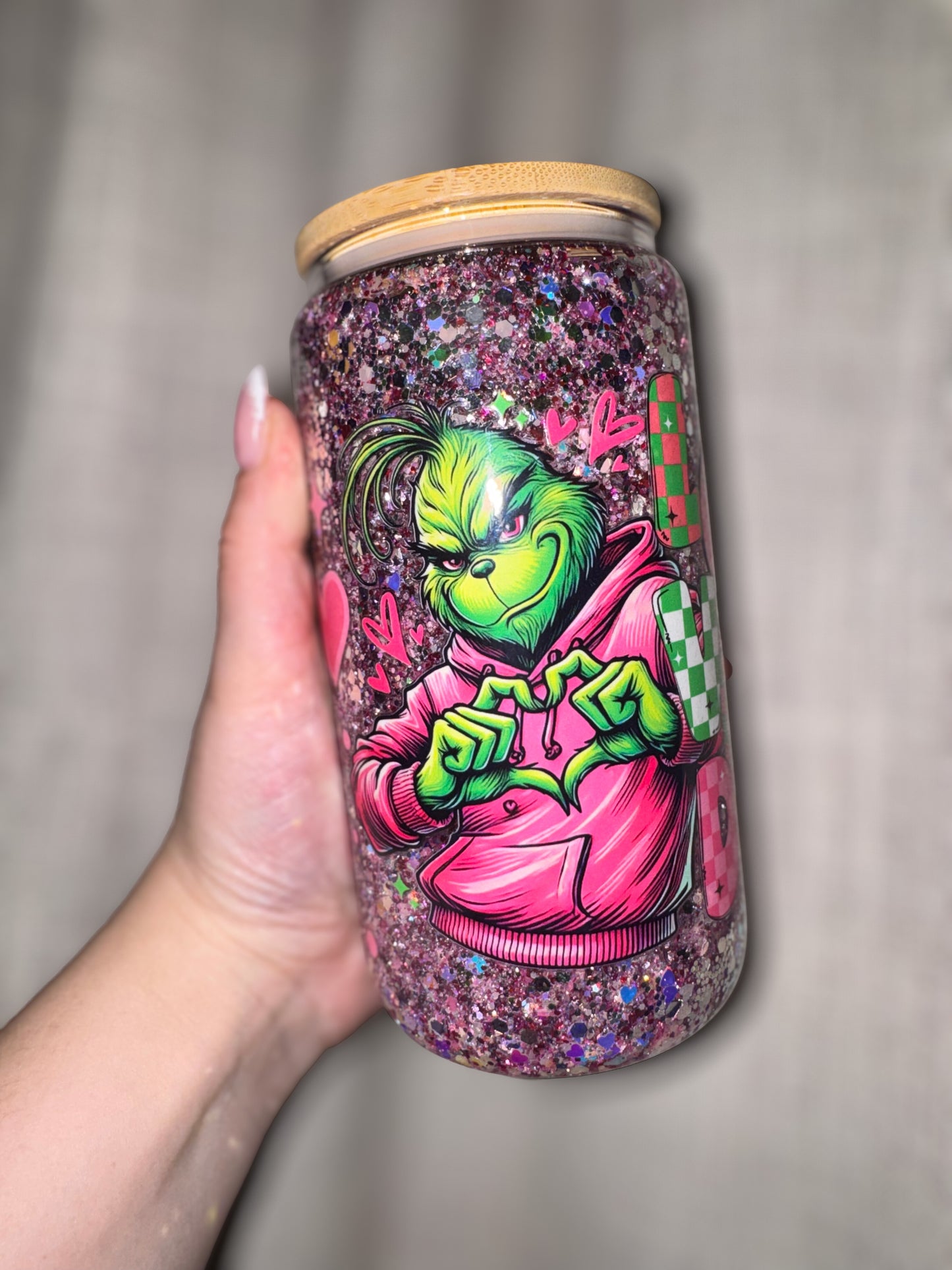 16oz Glass Snow Globe - Grinch
