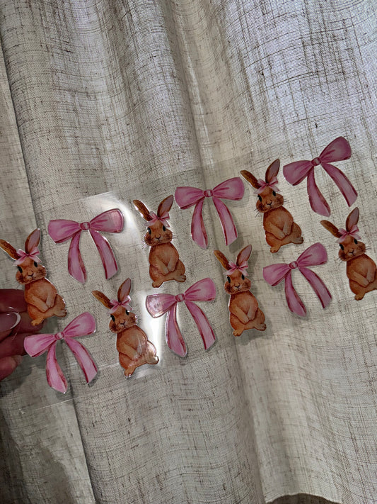 Bunny with pink bows